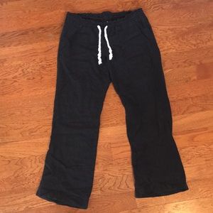 Roxy Black Linen Ankle Pant